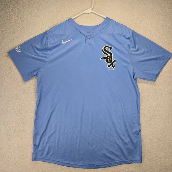 Chicago White Sox Nike Jersey Youth X-Large Pull Over Blue Heat Transfer Logo - Picture 1 of 9
